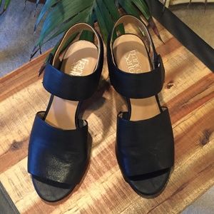 Franco Sarto Black Leather Sandals